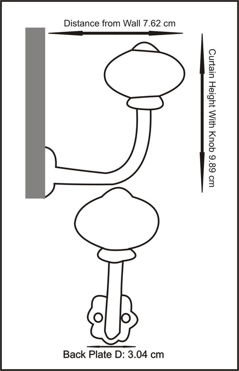 EMBOSSED LEAF STAMP DESIGN CURTAIN TIE BACKS HOOK - (SET OF TWO PIECES)